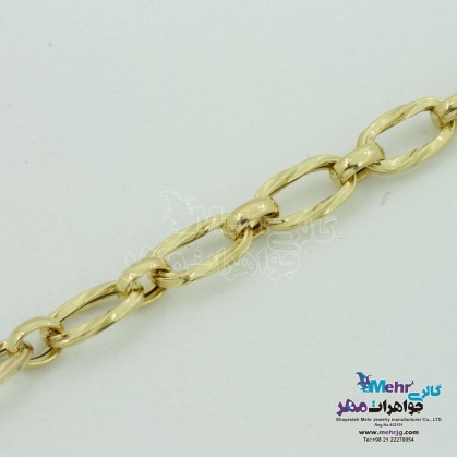 دستبند طلا - طرح حلقه های تودرتو-MB1123